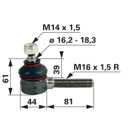 Gömbcsukló Zetor - M16 x 1,5
