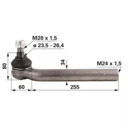 Gömbcsukló Same - M24 x 1,5 IG