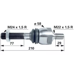 Axiális csukló Zetor - M24 x 1,5 / M22 x 1,5