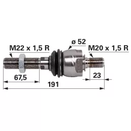Axiális csukló Fendt - M22 x 1,5 / M20 x 1,5