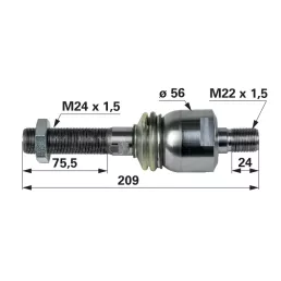 Axiálcsukló Valtra-Valmet - M24 x 1,5 / M22 x 1,5
