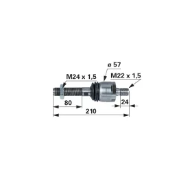Axiálcsukló Valtra-Valmet - M22 x 1,5, hossz 210 mm