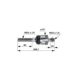   Axiálcsukló Valtra-Valmet 7252445011 - M22 x 1,5, hossz 209 mm