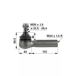 Gömbcsukló Manitou - M24 x 1,5 R