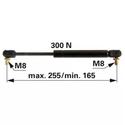 Gázrugó ajtókhoz Same - 300 N, hossz 255 mm
