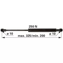 Gázrugó ajtókhoz Claas - 250 N, hossz 325 mm