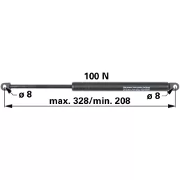Gázrugó ajtókhoz Landini - 100 N, hossz 328 mm