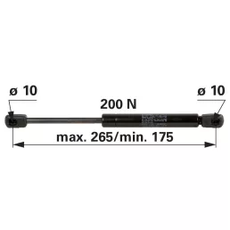  Gázrugó ajtókhoz Lamborghini 0.008.2737.3 - 200 N, hossz 265 mm