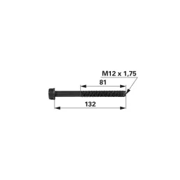 Hengerfejcsavar McCormick - M12 x 1,75, hossz 132 mm