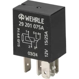   Relé Micro Váltóérintkező, ellenállással Same - 12 V, 15/25 A, 5 pólusú