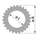 Külső lamella Zetor - 91 x 137 x 2 mm
