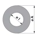 Belső lamella Zetor - 64,2 x 131,5 x 1,5 mm