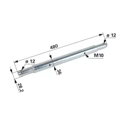  Alsó függesztőkar tengely Landini - Ø 36 mm, hossz 480 mm