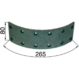 Fékbetét első Steyr - 265 x 80 x 7 mm