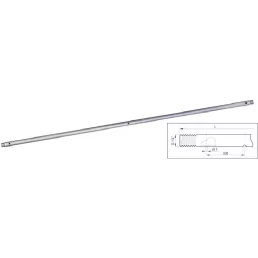   Rozsdamentes acél cső előfúrt Tecomec 1/2 hüvelykes 2570 mm