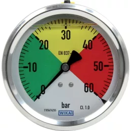 Manométer 100 mm, 0-60 bar, 1/2 inch