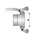 Olasz csatlakozó M-elem és V-elem szűkítő 6" / 4"