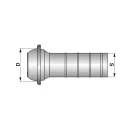 Olasz csatlakozó V-elem tömlőcsonkkal 5" - 60 mm tömlőhöz