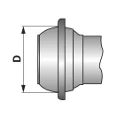 Olasz csatlakozó V-elem és V-elem 6" / 6"