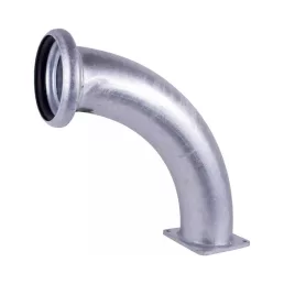 Bauer csatlakozó V-elem karimával 90° 6"