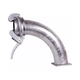 Bauer csatlakozó M-elem karimával 90° - 6"