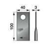 Kaszapenge készlet jobb BCS 100 x 40 x 3 mm MWS (25 db)