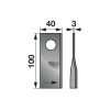 Kaszapenge készlet bal BCS 100 x 40 x 3 mm MWS (25 db)