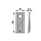 Kaszapenge készlet jobb Niemeyer 98 x 40 x 4,3 mm Radura (25 db)
