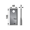 Kaszapenge készlet bal Claas 105 x 48 x 3 mm Prillinger (25 db)