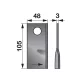   Kaszapenge készlet bal Claas 105 x 48 x 3 mm Prillinger (25 db)