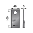 Kaszapenge készlet jobb Niemeyer 100 x 48 x 3 mm Radura (25 db)