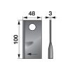 Kaszapenge készlet jobb Pöttinger 100 x 48 x 3 mm Radura (25 db)