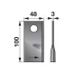 Kaszapenge készlet bal Claas 100 x 48 x 3 mm Radura (25 db)