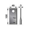Kaszapenge készlet bal Pöttinger 100 x 48 x 3 mm Radura (25 db)