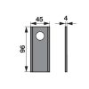 Kaszapenge készlet Claas 96 x 45 x 4 mm Radura (25 db)