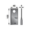 Kaszapenge készlet bal Pöttinger 105 x 48 x 4 mm Prillinger (25 db)
