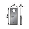 Kaszapenge készlet jobb Exklusiv 110 x 48 x 3 mm MWS (25 db)