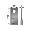 Kaszapenge készlet bal Claas 106 x 48 x 3 mm MWS (25 db)