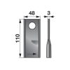 Kaszapenge készlet bal Claas 110 x 48 x 3 mm MWS (25 db)