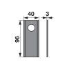 Kaszapenge készlet Deutz-Fahr 96 x 40 x 3 mm Radura (25 db)