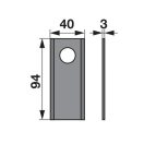 Kaszapenge készlet Deutz-Fahr 94 x 40 x 3 mm Radura (25 db)