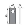 Kaszapenge készlet Pöttinger 90 x 40 x 3 mm Prillinger (25 db)