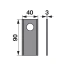 Set lame de tuns iarba Farendløse 90 x 40 x 3 mm Prillinger (25 buc.)