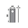 Kaszapenge készlet BCS 98 x 40 x 3 mm Prillinger (25 db)