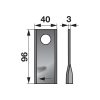 Kaszapenge készlet jobb Pöttinger 96 x 40 x 3 mm Prillinger (25 db)