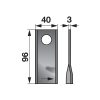 Kaszapenge készlet bal Pöttinger 96 x 40 x 3 mm Prillinger (25 db)