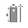 Kaszapenge készlet Deutz-Fahr 96 x 48 x 4 mm Prillinger (25 db)