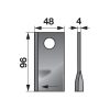 Kaszapenge készlet jobb Deutz-Fahr 96 x 48 x 4 mm Radura (25 db)