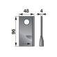   Kaszapenge készlet bal Deutz-Fahr 96 x 48 x 4 mm Radura (25 db)
