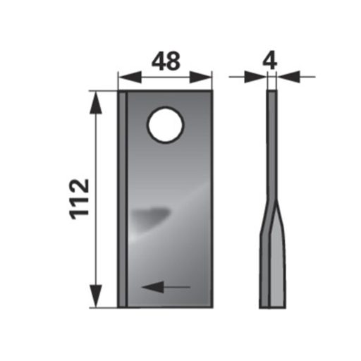 Kaszapenge készlet jobb Fella 112 x 48 x 4 mm Prillinger (25 db)